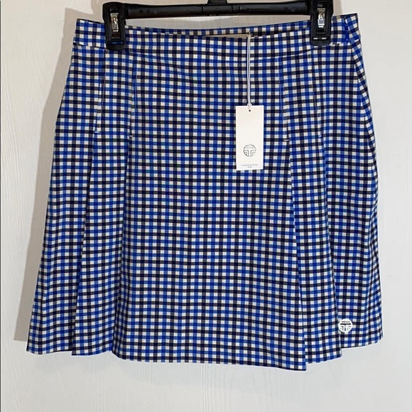 Tory Burch Dresses & Skirts - Tory Sport blue pocket gingham a-line skirt